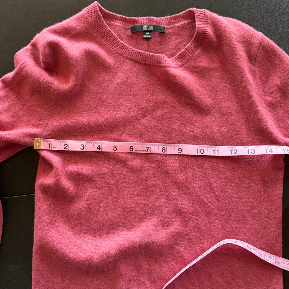 Cashmere Crewneck by Uniqlo Women's XXS Dusty Rose - Picture 5 of 7